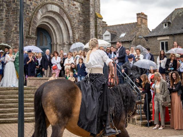 Réalisation d'un spectacle équestre pour un mariage à Liffré 